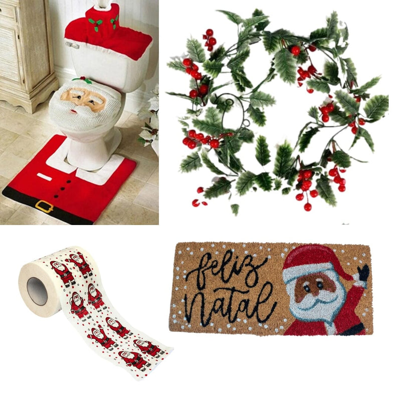 Kit de Decoração de Natal para Banheiro - Casa Farfelle