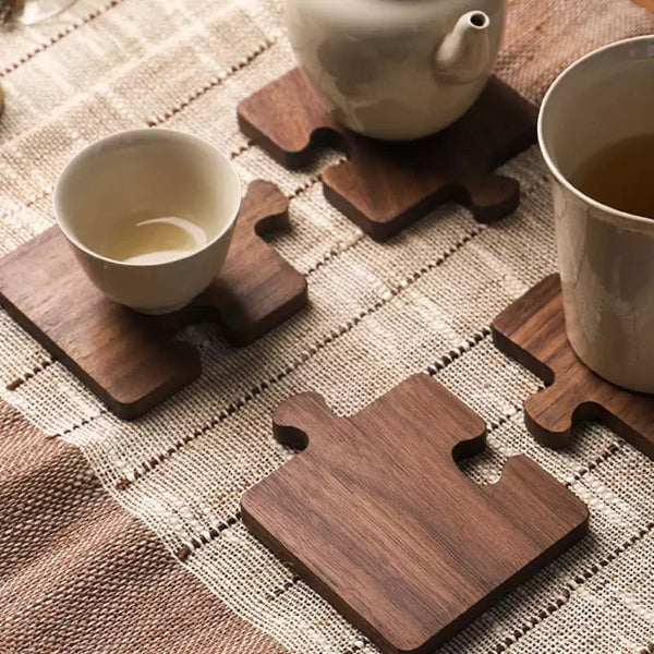 Kit Descanso de Panela e Copos Puzzle - Casa Farfelle