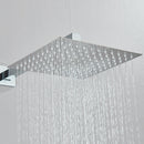 Kit Ducha Chuveiro 20×20cm Inox 304 Com Acabamentos Registros Preto/Cromado Para Chuveiro Banheiro - Casa Farfelle