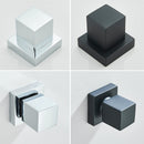 Kit Ducha Chuveiro 20×20cm Inox 304 Com Acabamentos Registros Preto/Cromado Para Chuveiro Banheiro - Casa Farfelle