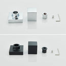 Kit Ducha Chuveiro 20×20cm Inox 304 Com Acabamentos Registros Preto/Cromado Para Chuveiro Banheiro - Casa Farfelle