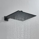 Kit Ducha Chuveiro 20×20cm Inox 304 Com Acabamentos Registros Preto/Cromado Para Chuveiro Banheiro - Casa Farfelle