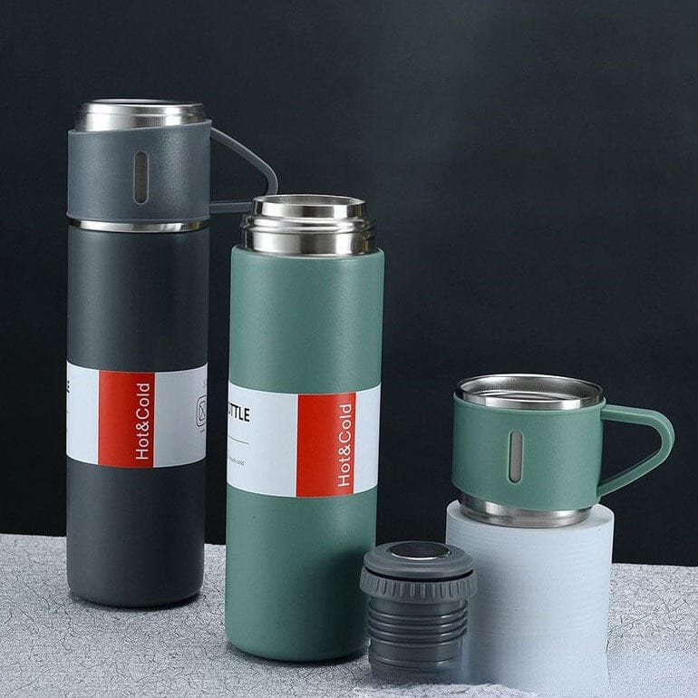 Kit Garrafa Térmica e Xícaras Karaman - Casa Farfelle