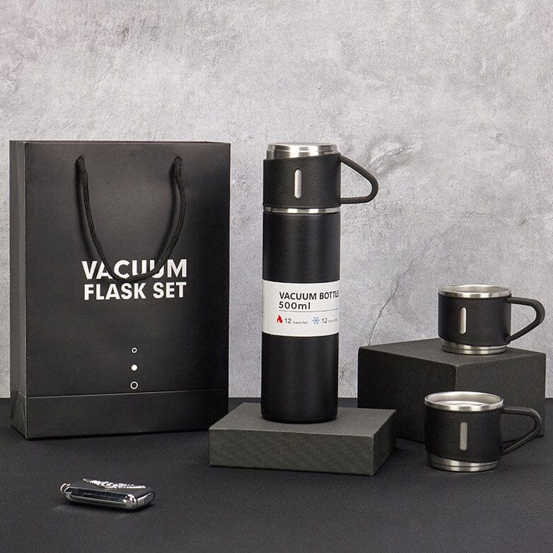 Kit Garrafa Térmica e Xícaras Karaman - Casa Farfelle