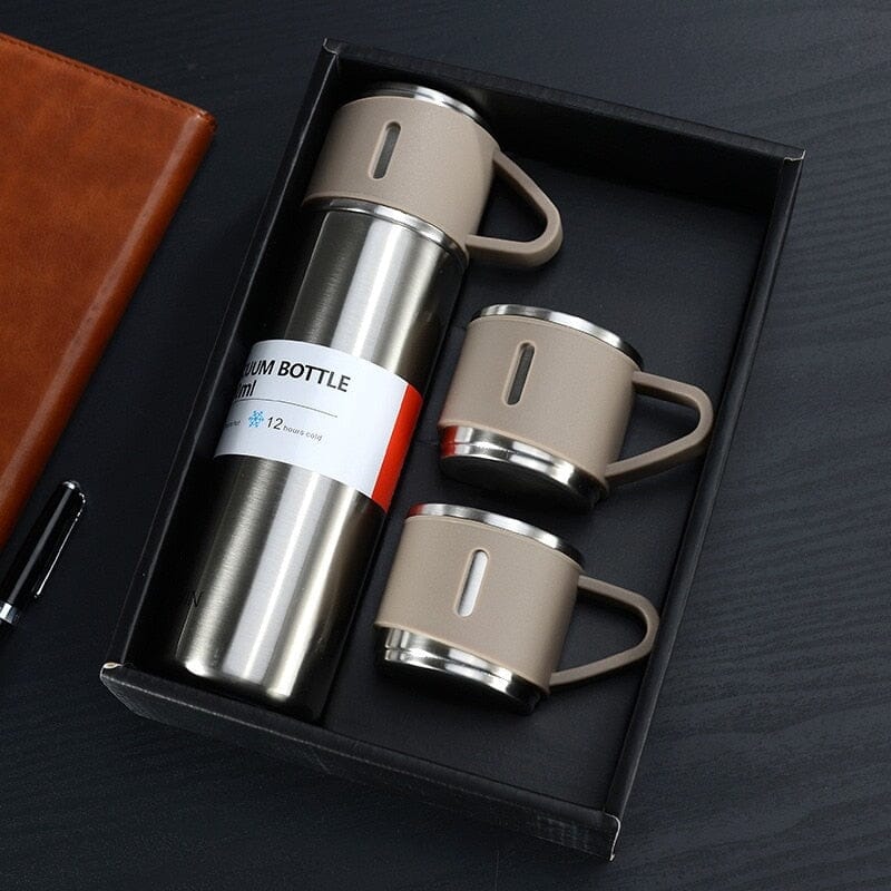 Kit Garrafa Térmica e Xícaras Karaman - Casa Farfelle
