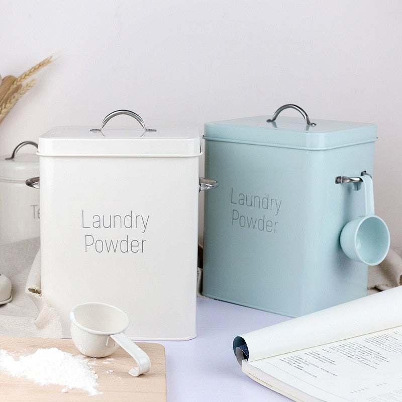 Lata de Armazenamento para Lavanderia Lino - Casa Farfelle