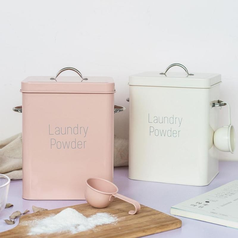Lata de Armazenamento para Lavanderia Lino - Casa Farfelle
