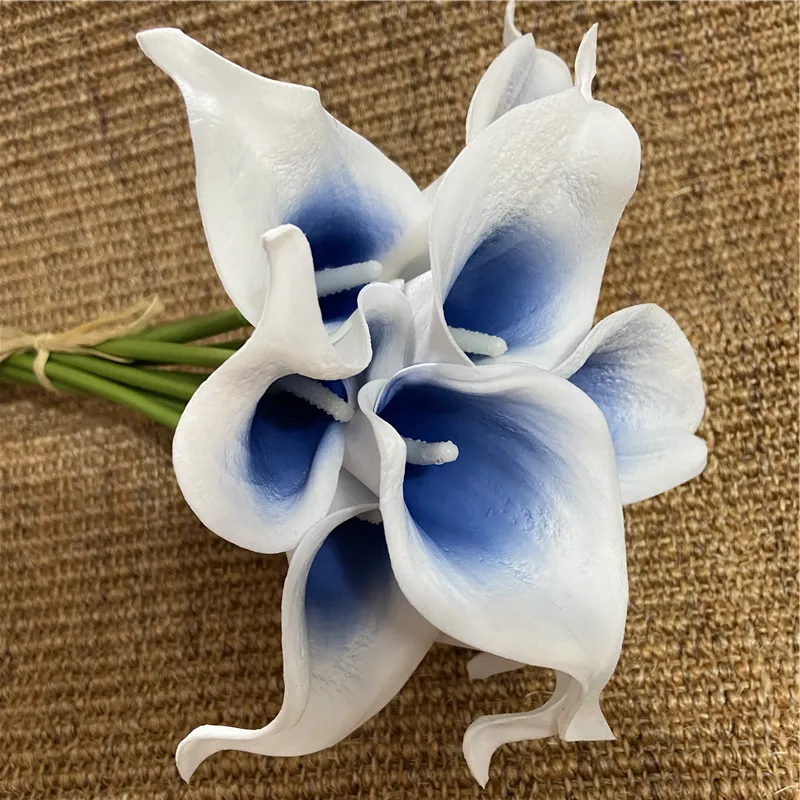 Lírio da Calla Artificial para Decoração 10 Peças Tons Azuis - Casa Farfelle