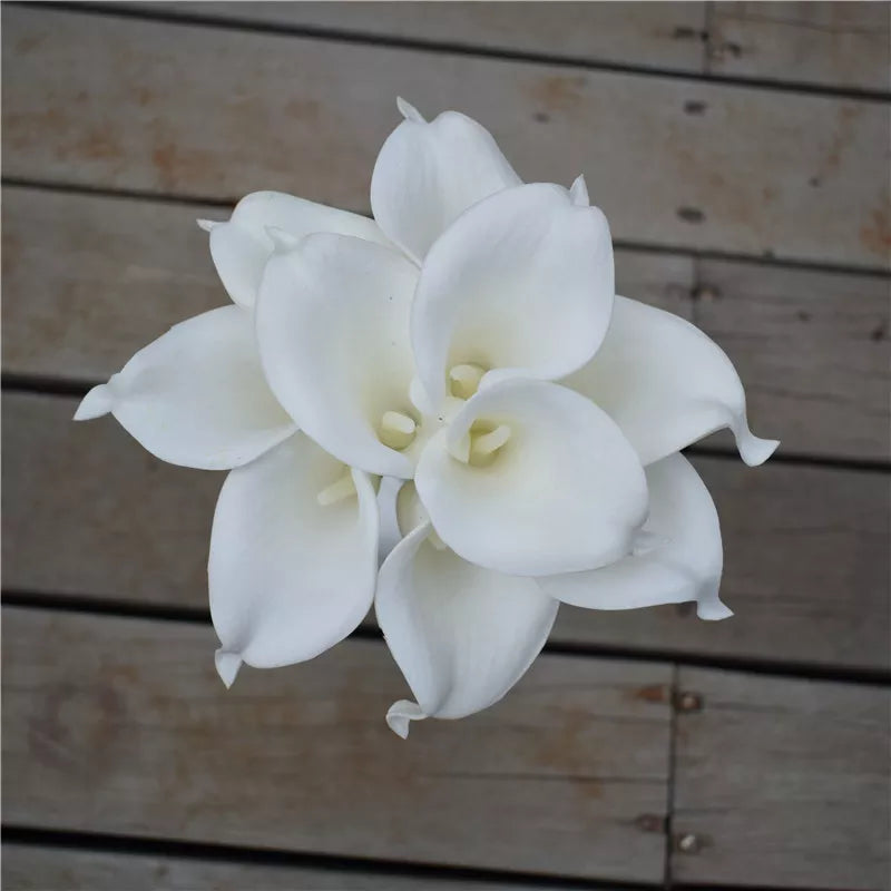 Lírio da Calla Artificial para Decoração 10 Peças Tons Azuis - Casa Farfelle