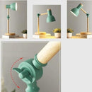 Luminária de Mesa Articulada Acabamento em Madeira - Casa Farfelle