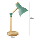 Luminária de Mesa Articulada Acabamento em Madeira - Casa Farfelle