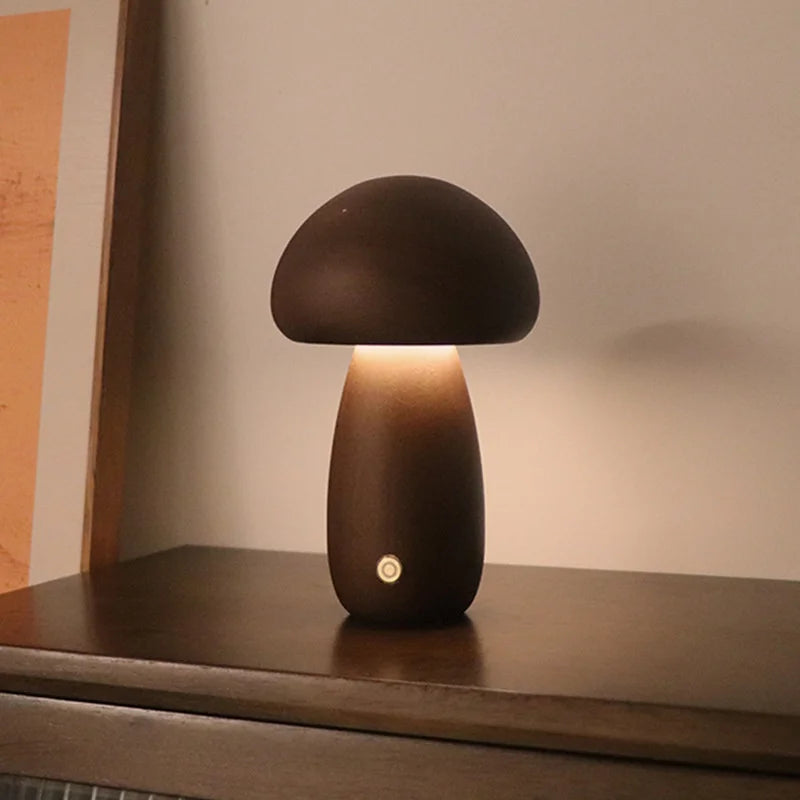 Luminária de Mesa LED Cogumelo com Toque - Casa Farfelle
