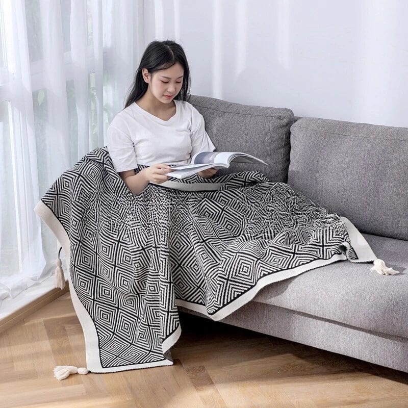 Manta de Algodão para Sofá Elidece - Casa Farfelle