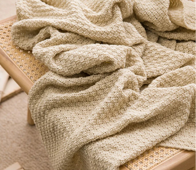 Manta de Malha com Borla - Conforto e Estilo para Seu Lar - Casa Farfelle