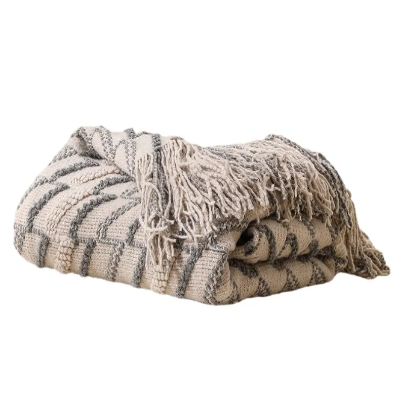 Manta de Malha Jacquard Vintage - Casa Farfelle