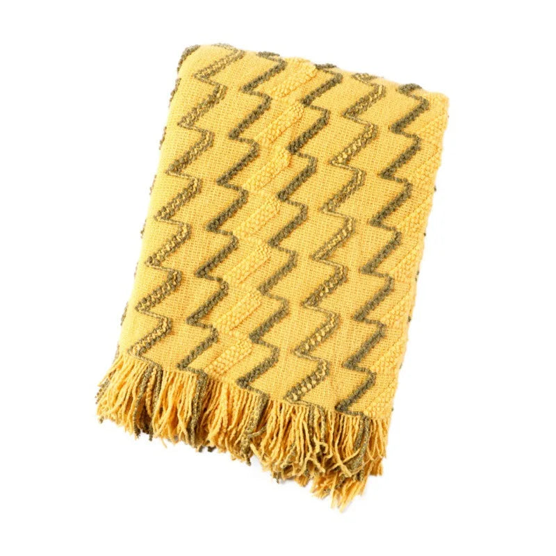 Manta de Malha Jacquard Vintage - Casa Farfelle
