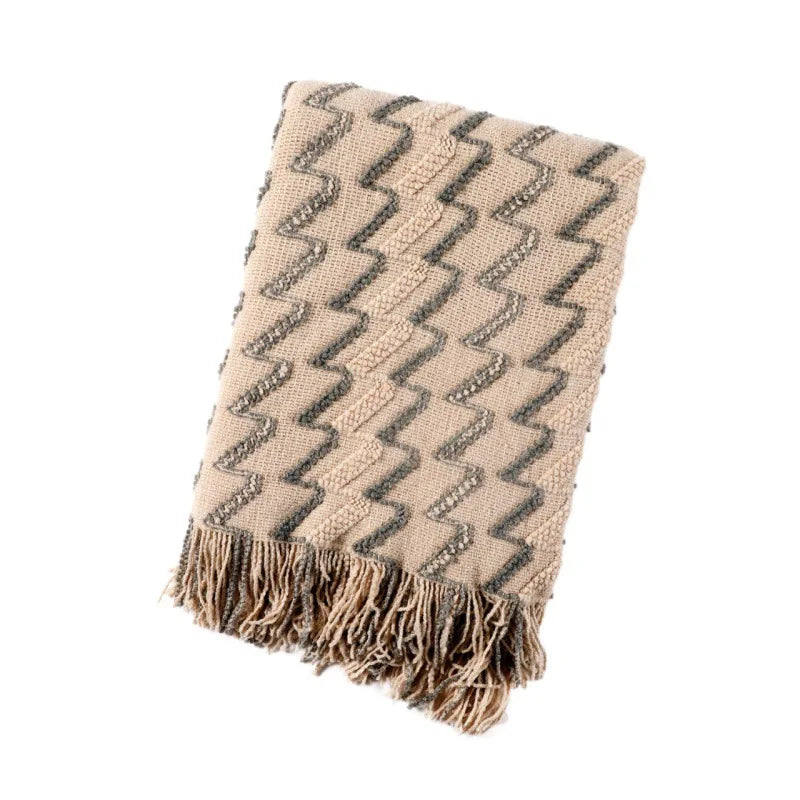 Manta de Malha Jacquard Vintage - Casa Farfelle