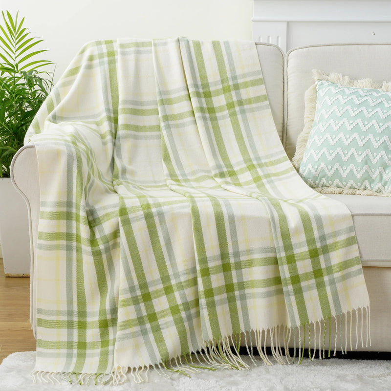 Manta Xadrez Battilo com Borlas - Toque de Elegância - Casa Farfelle