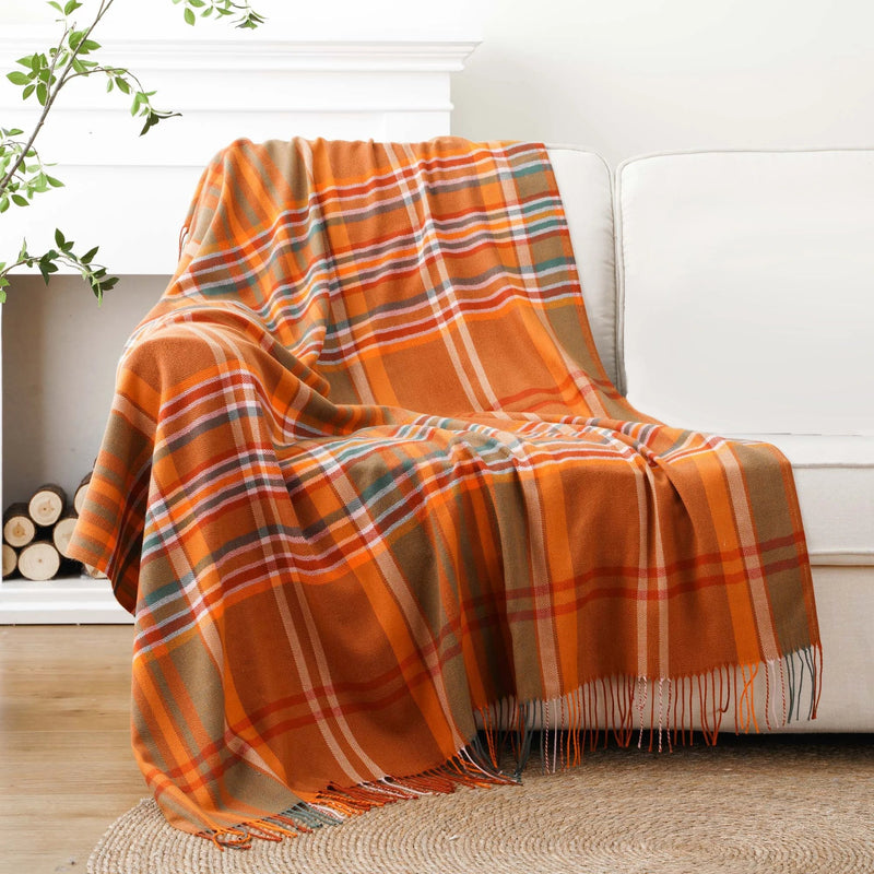 Manta Xadrez Battilo com Borlas - Toque de Elegância - Casa Farfelle