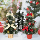 Mini árvore de Natal Led com Enfeites e Agulhas de Pinheiro Lenogue - Casa Farfelle