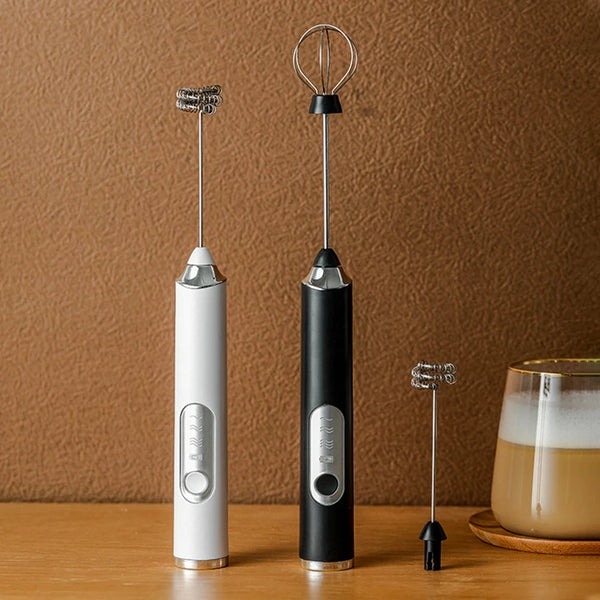 Mini Mixer Elétrico 2 em 1 – Batedor e Misturador para Café, Leite, Ovos e Bebidas - Casa Farfelle
