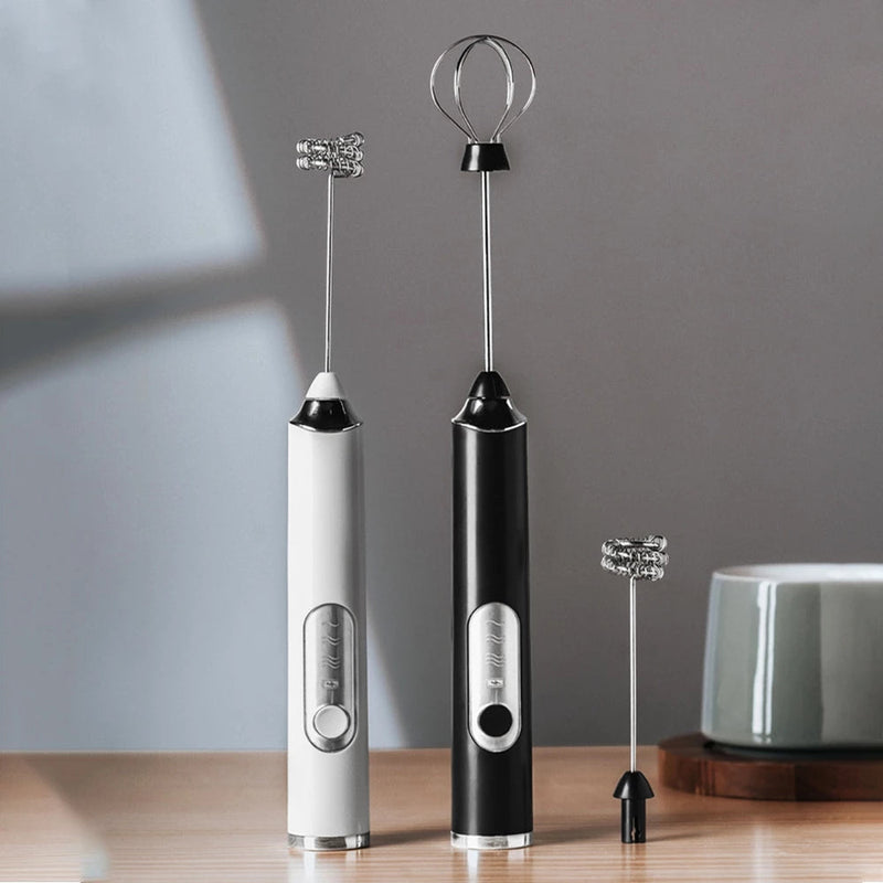 Mini Mixer Elétrico 2 em 1 – Batedor e Misturador para Café, Leite, Ovos e Bebidas - Casa Farfelle