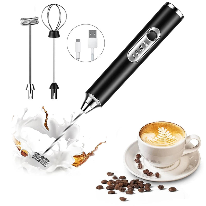Mini Mixer Elétrico 2 em 1 – Batedor e Misturador para Café, Leite, Ovos e Bebidas - Casa Farfelle