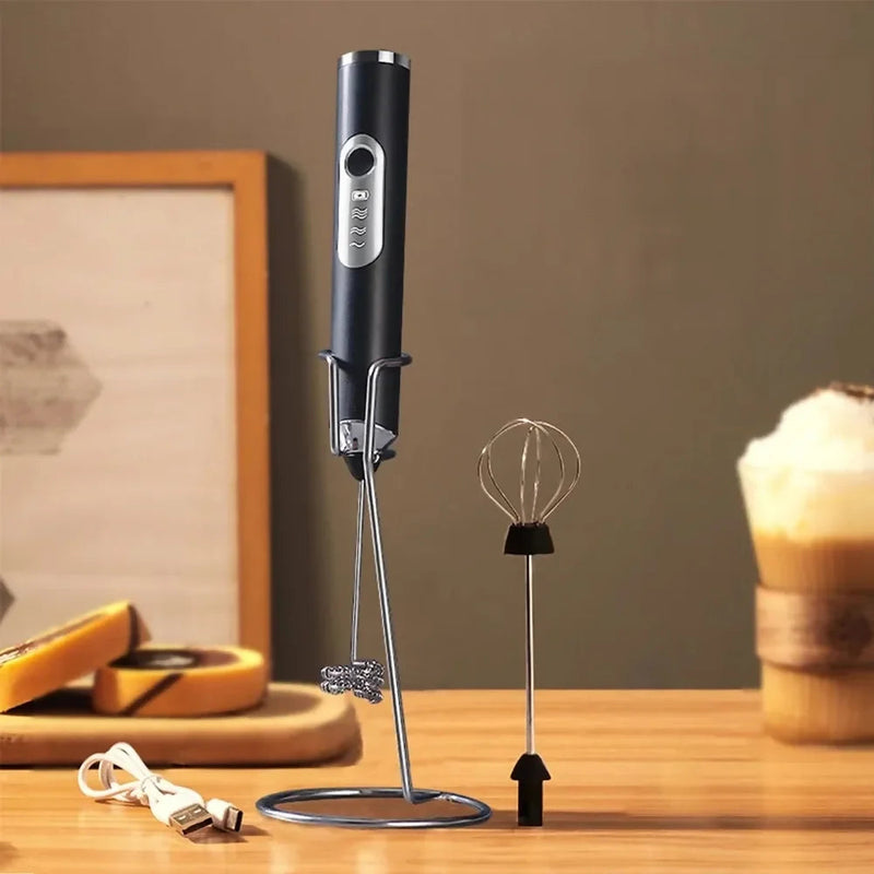 Mini Mixer Elétrico 2 em 1 – Batedor e Misturador para Café, Leite, Ovos e Bebidas - Casa Farfelle