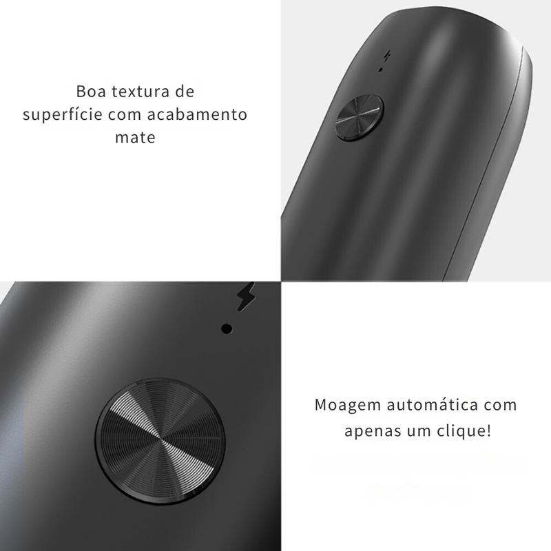 Moedor Recarregável com Base USB Max Precision | Casa Splendida - Casa Farfelle