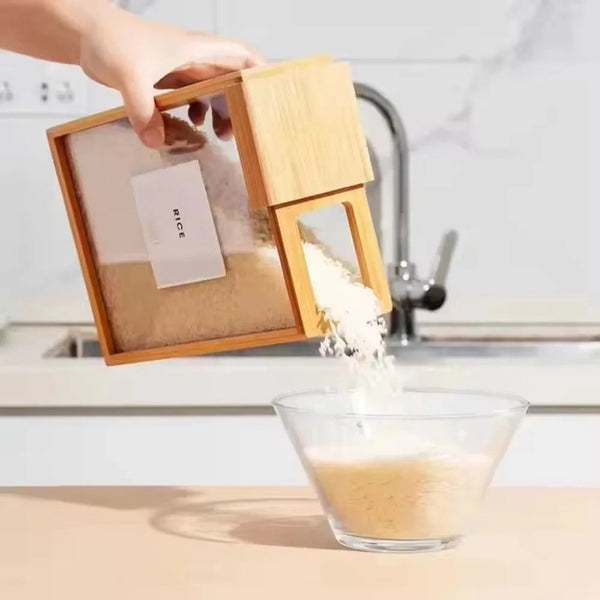 Organizador de Alimentos em Bambu – 2 Litros - Casa Farfelle