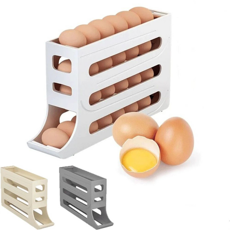 Organizador de Ovos Automático com 4 Camadas Deslizantes - Casa Farfelle