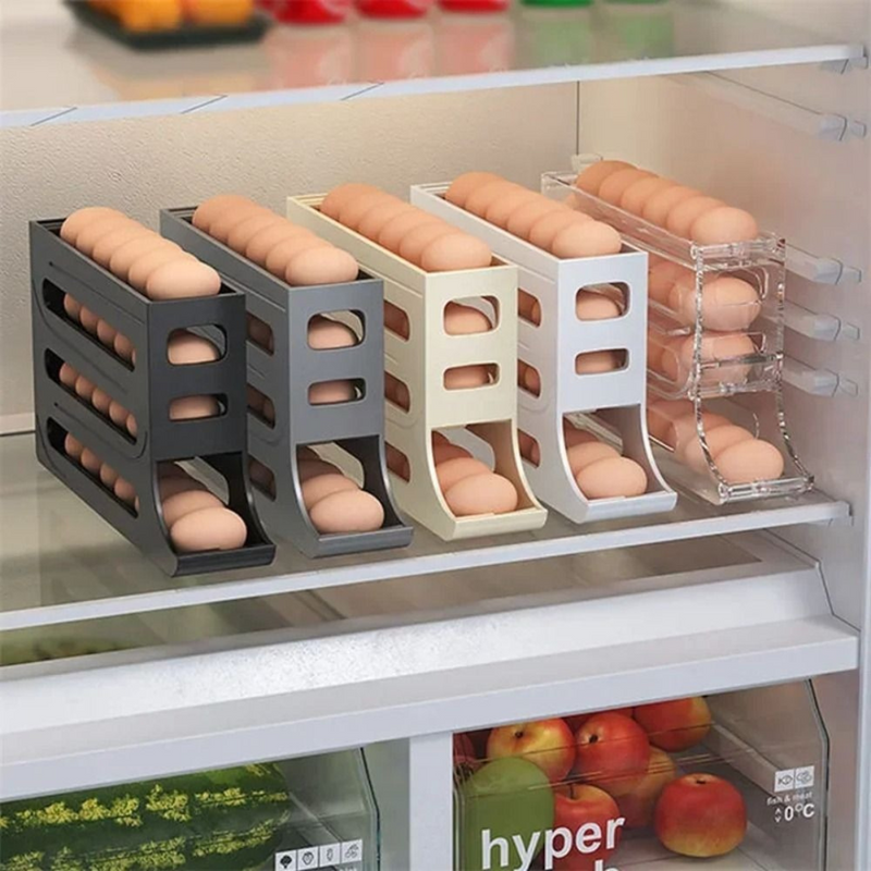 Organizador de Ovos Automático com 4 Camadas Deslizantes - Casa Farfelle