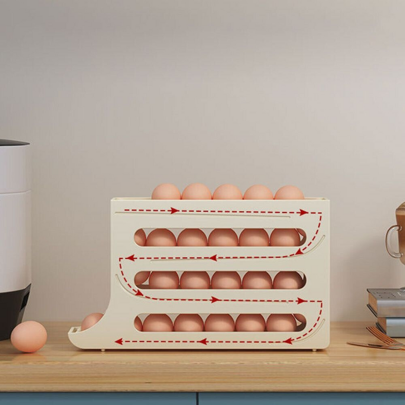 Organizador de Ovos Automático com 4 Camadas Deslizantes - Casa Farfelle