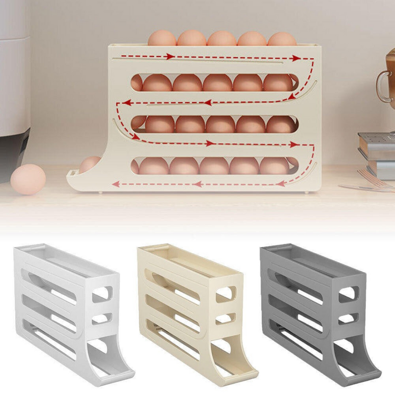 Organizador de Ovos Automático com 4 Camadas Deslizantes - Casa Farfelle