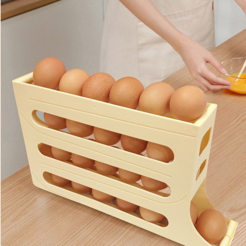 Organizador de Ovos Automático com 4 Camadas Deslizantes - Casa Farfelle
