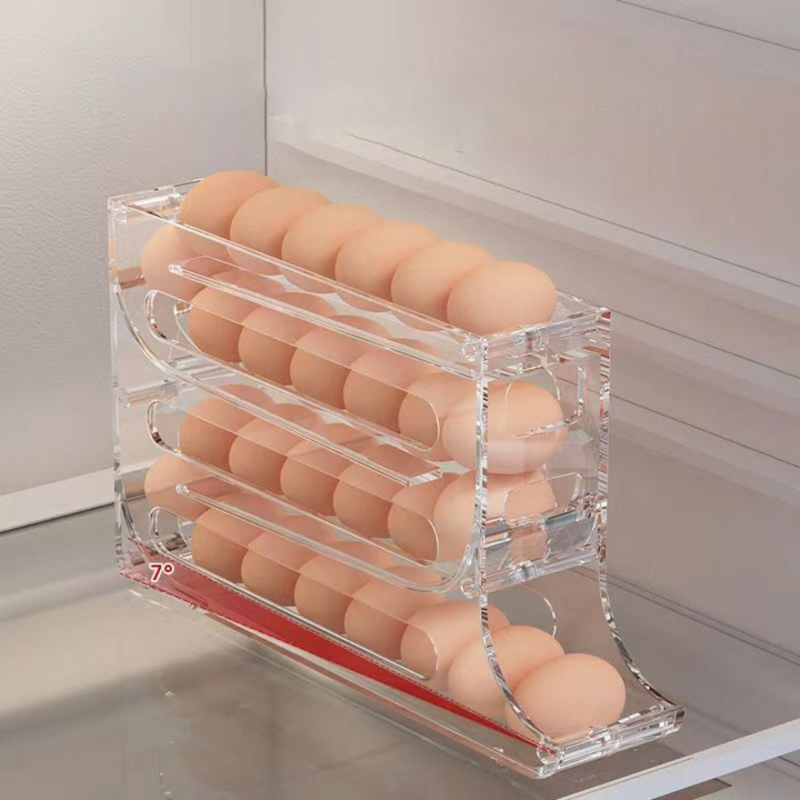 Organizador de Ovos Automático com 4 Camadas Deslizantes - Casa Farfelle