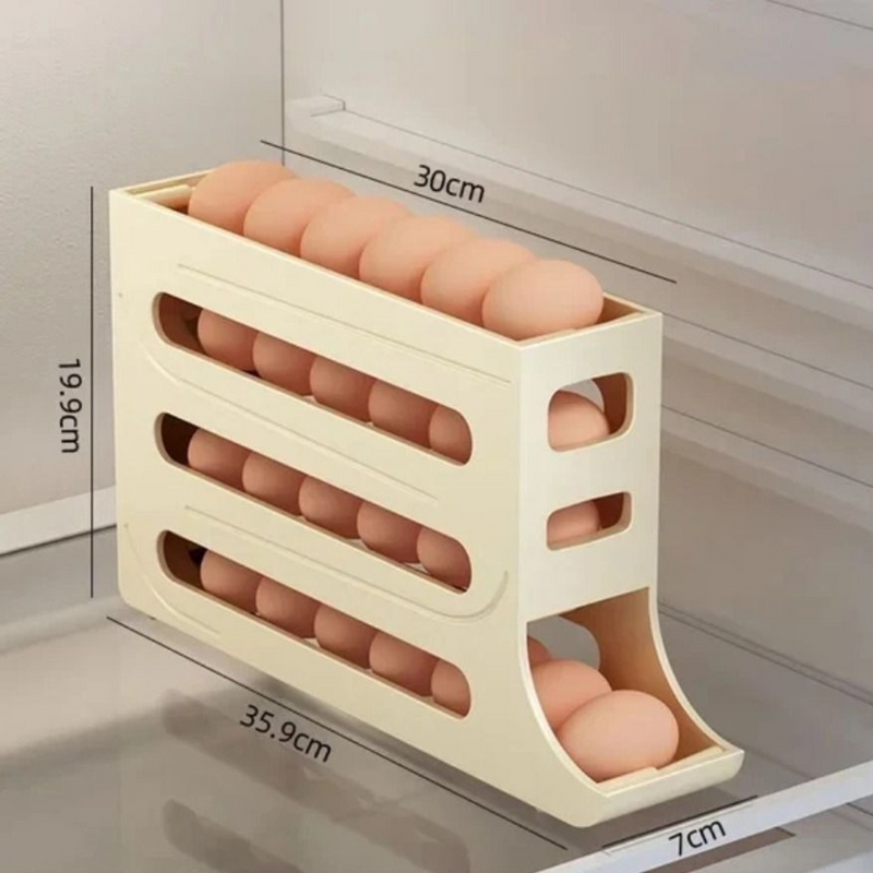 Organizador de Ovos Automático com 4 Camadas Deslizantes - Casa Farfelle