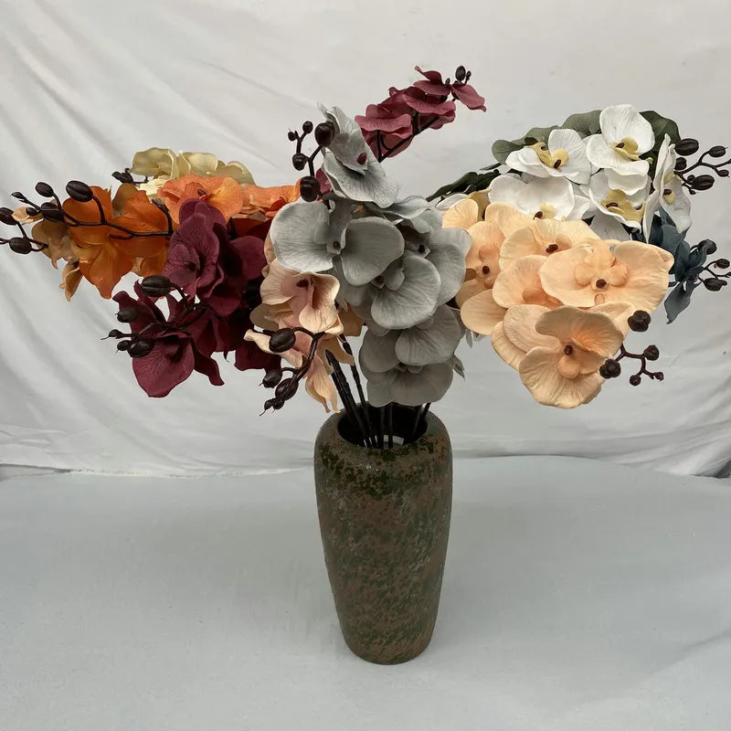 Orquídea Borboleta Artificial para Decoração Cores Sóbrias - Casa Farfelle