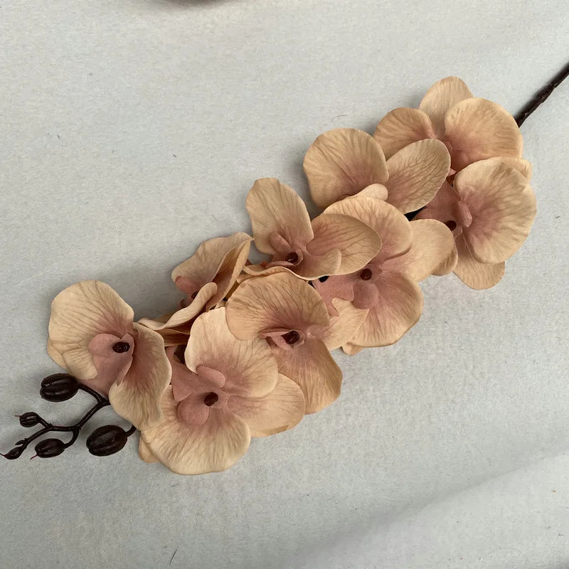 Orquídea Borboleta Artificial para Decoração Cores Sóbrias - Casa Farfelle