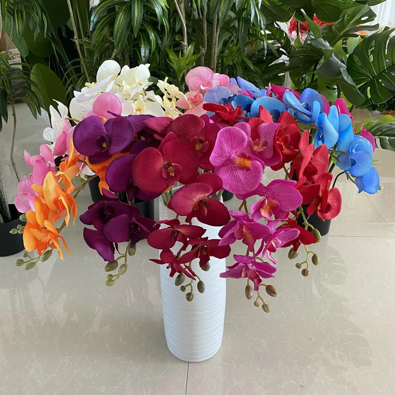 Orquídea Borboleta Artificial para Decoração em Cores Vivas - Casa Farfelle