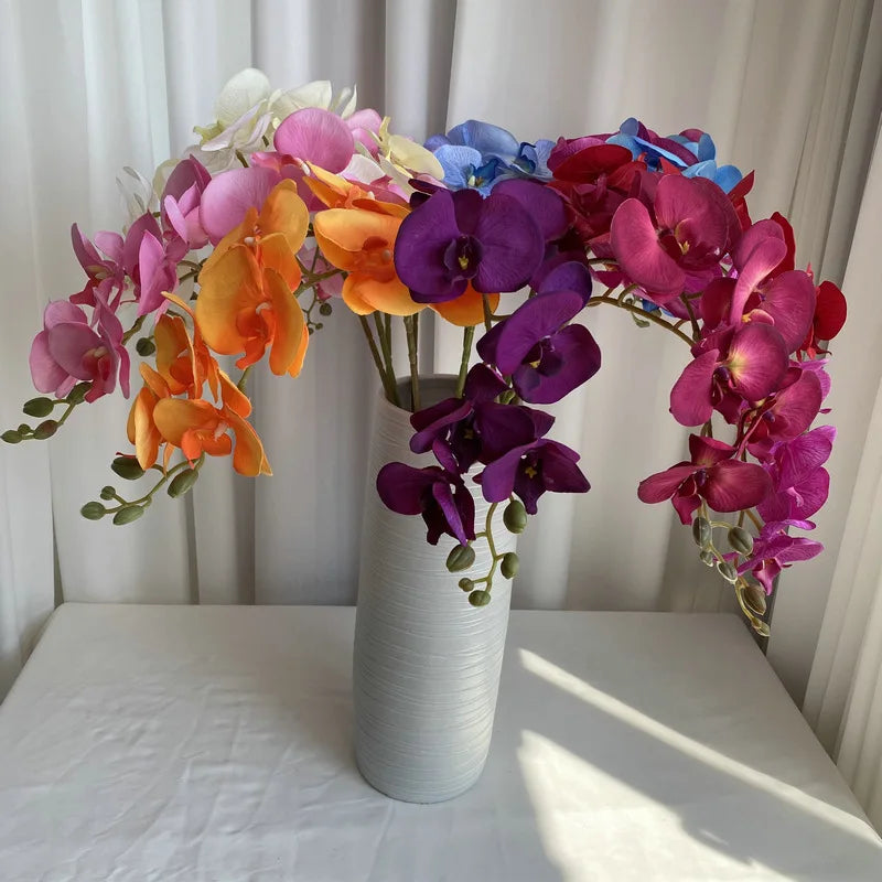 Orquídea Borboleta Artificial para Decoração em Cores Vivas - Casa Farfelle