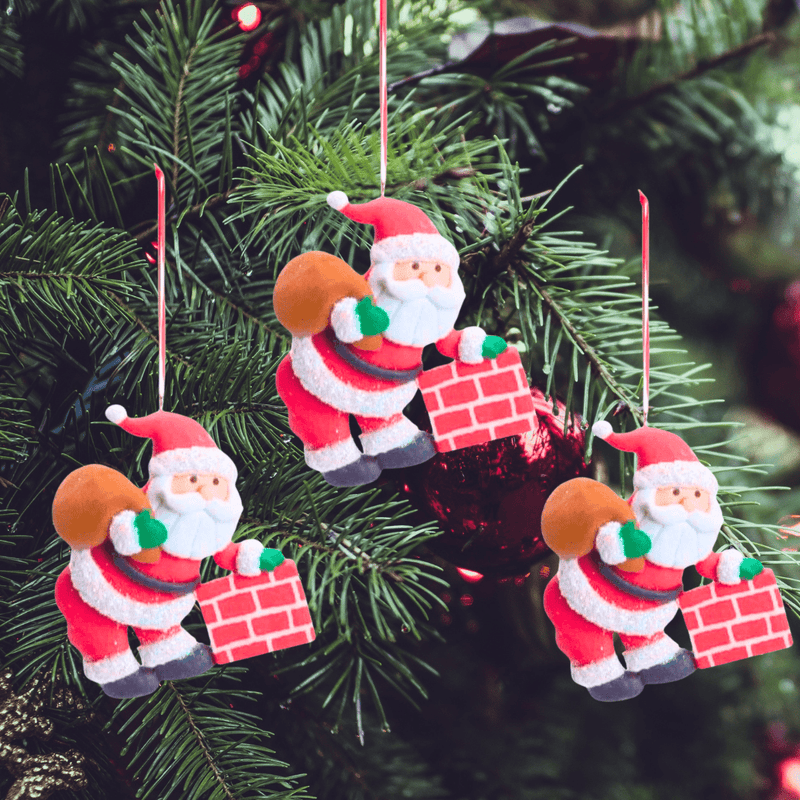 Papai Noel Enfeite para Árvore Premium 6pcs - Casa Farfelle