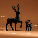 Par de Esculturas Rena de Natal em Resina - Casa Farfelle