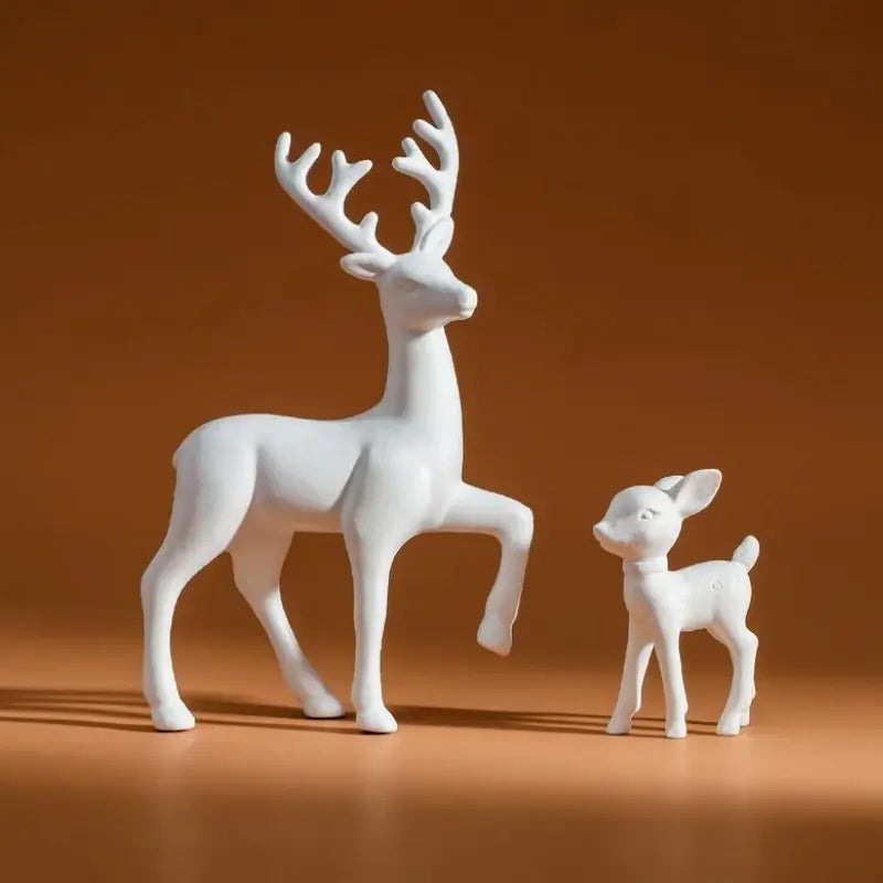 Par de Esculturas Rena de Natal em Resina - Casa Farfelle