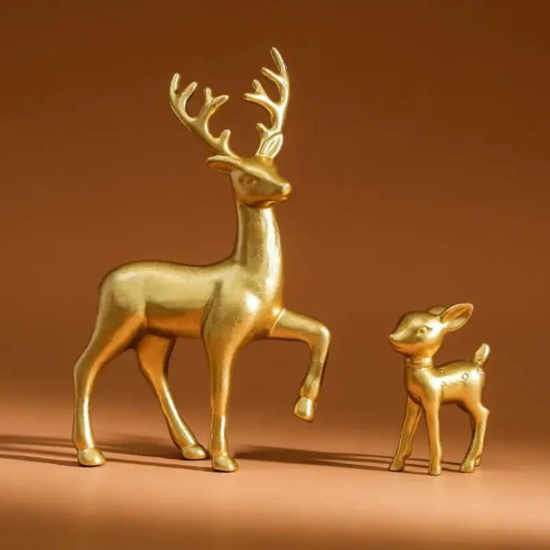 Par de Esculturas Rena de Natal em Resina - Casa Farfelle