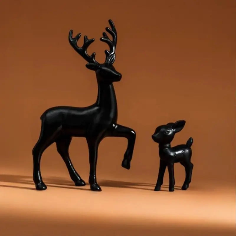 Par de Esculturas Rena de Natal em Resina - Casa Farfelle