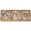 Pingentes De Natal em Madeira 12 unidades - Casa Farfelle