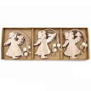 Pingentes De Natal em Madeira 12 unidades - Casa Farfelle