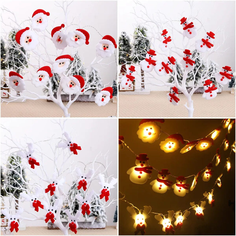 Pisca-Pisca Boneco de Neve Papai Noel - Casa Farfelle