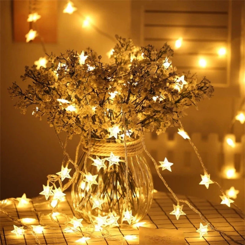 Pisca Pisca Estrela LED 20 Luzes 4 Metros para Decoração de Natal - Casa Farfelle